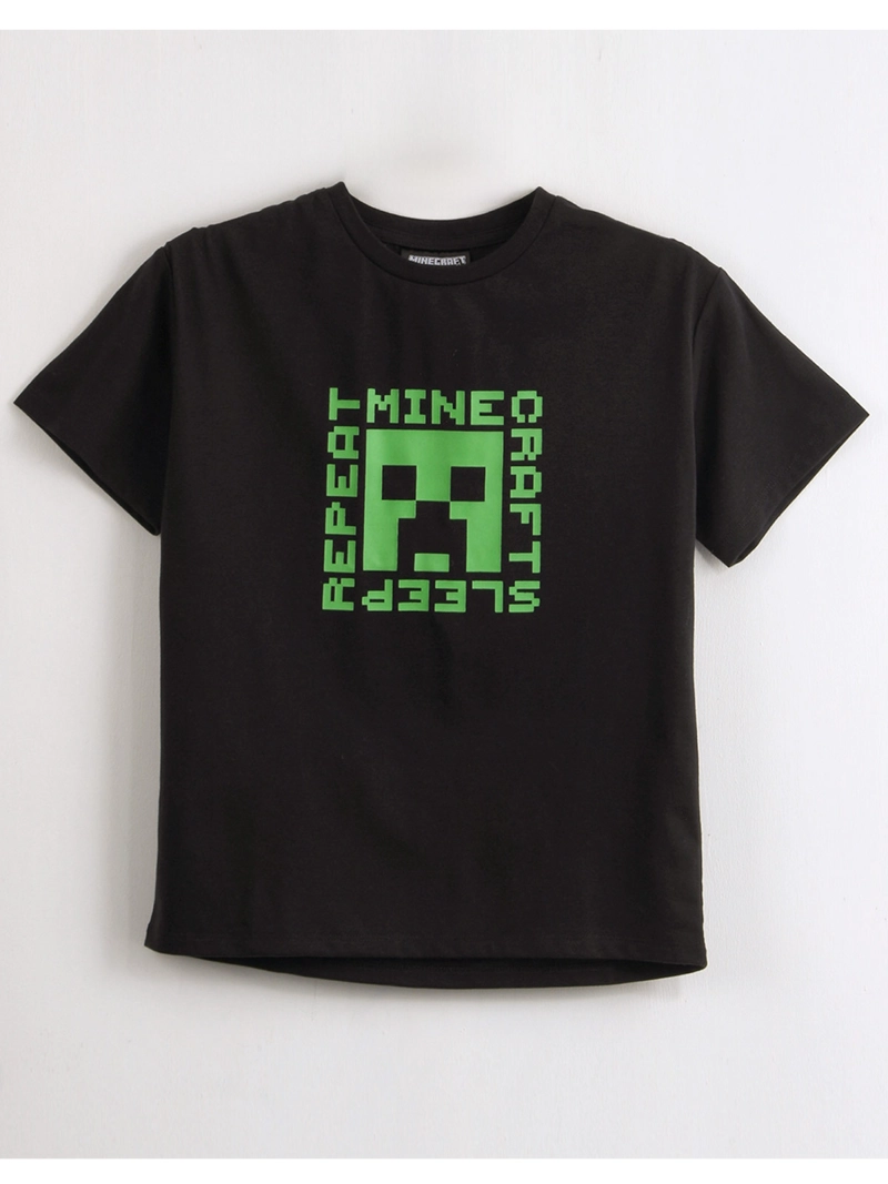 POLERA MANGA CORTA NIÑO MINECRAFT - 1