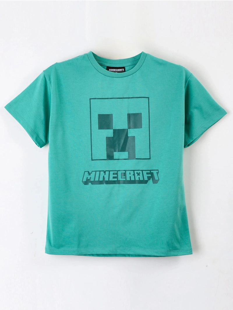 POLERA MANGA CORTA NIÑO MINECRAFT - 1