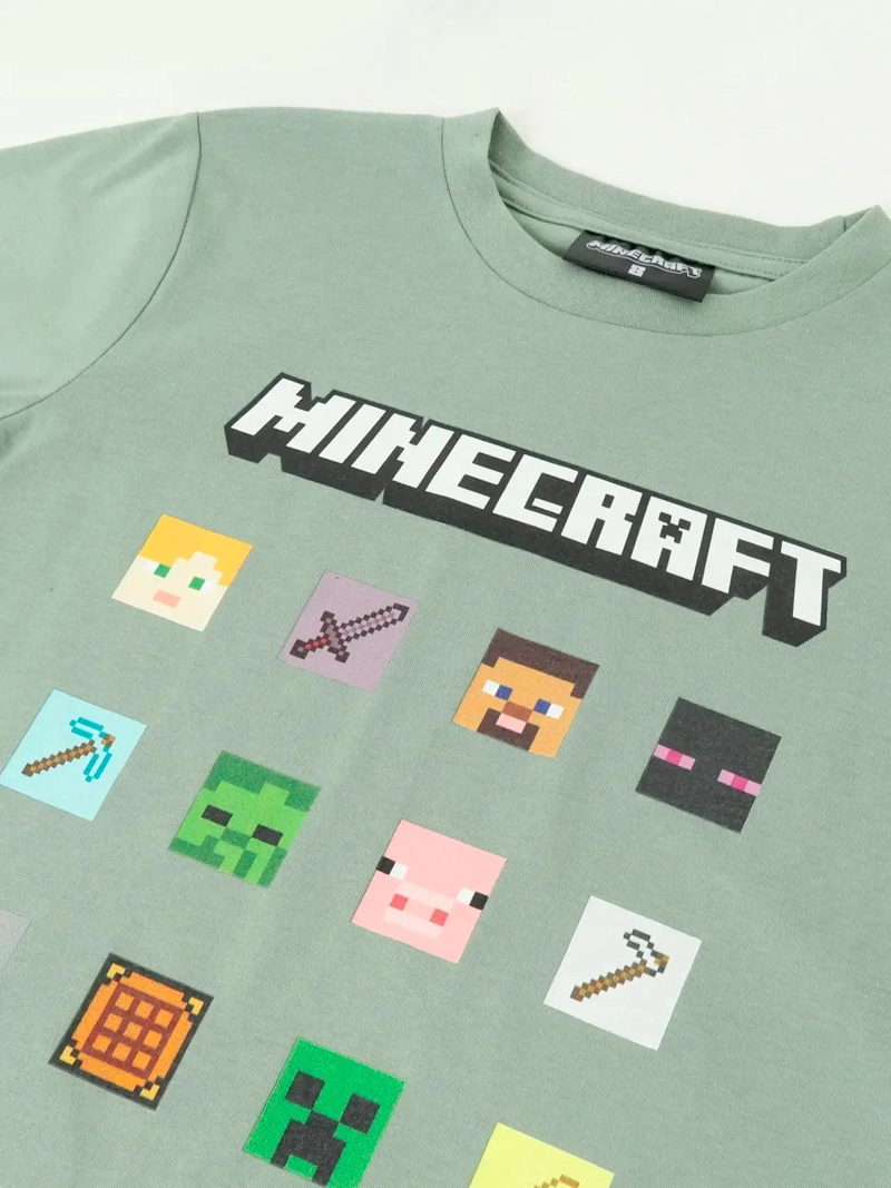 POLERA NIÑO MINECRAFT MANGA CORTA - 3