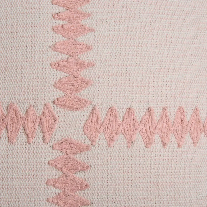 COJÍN RIPLEY HOME BORDADO CRUZ 45X45 CM ROSA - 4