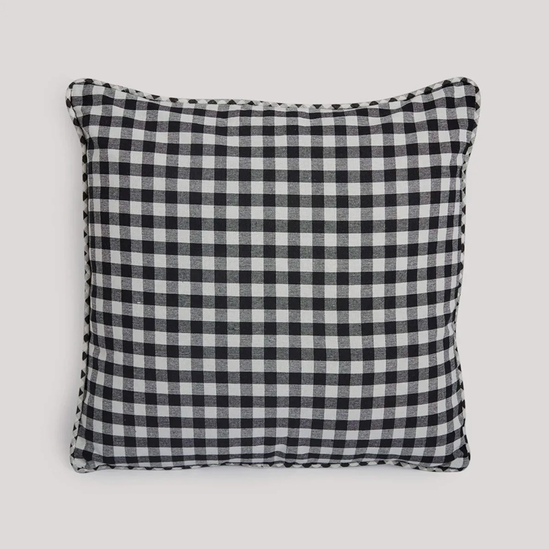 COJÍN RIPLEY HOME VICHY 45X45 CM NEGRO - 2