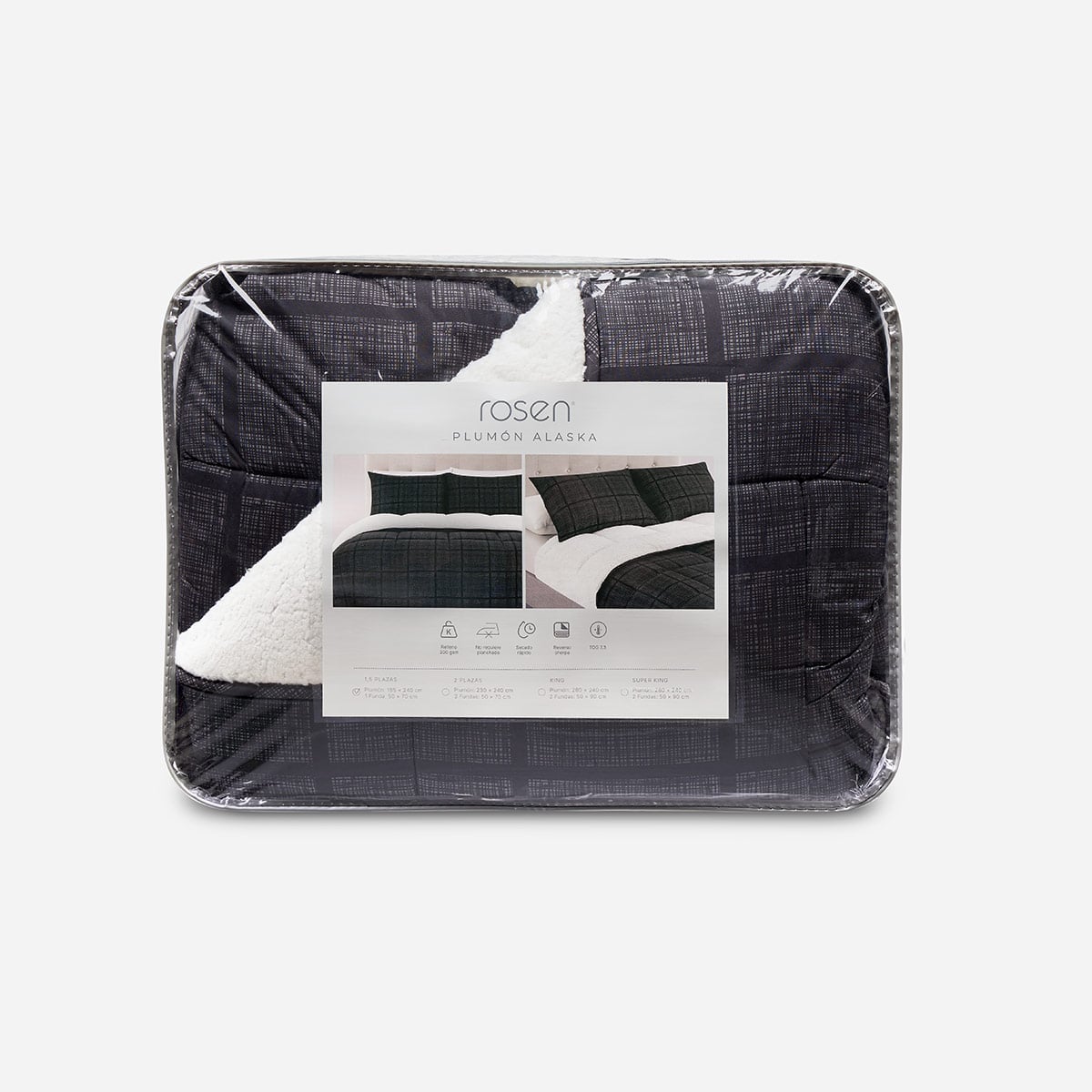 PLUMÓN ROSEN ALASKA SHERPA 1 PLAZA MULTI NEGRO - 5