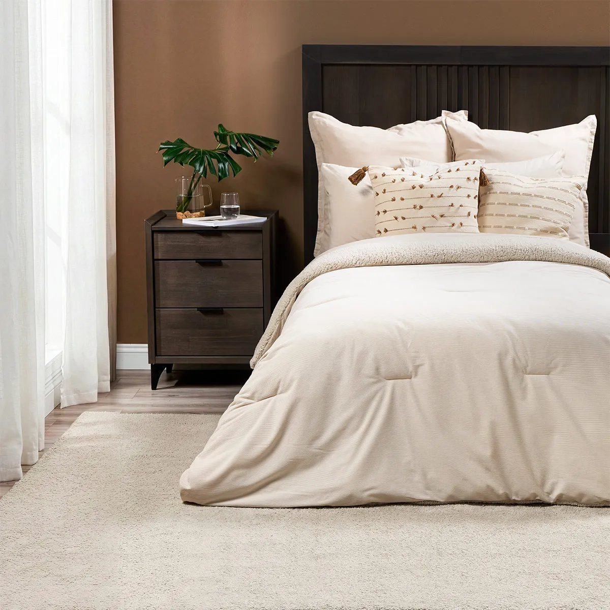 PLUMÓN ROSEN ALASKA SHERPA 1.5 PLAZAS CORD LATTE - 1