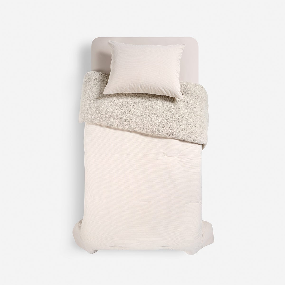 PLUMÓN ROSEN ALASKA SHERPA 1.5 PLAZAS CORD LATTE - 3