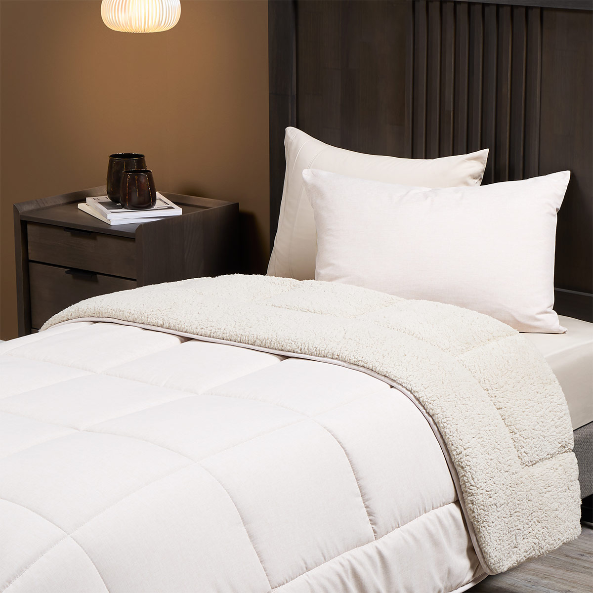 PLUMÓN ROSEN SHERPA LISO 1.5 PLAZAS ARENA MELANGE - 2
