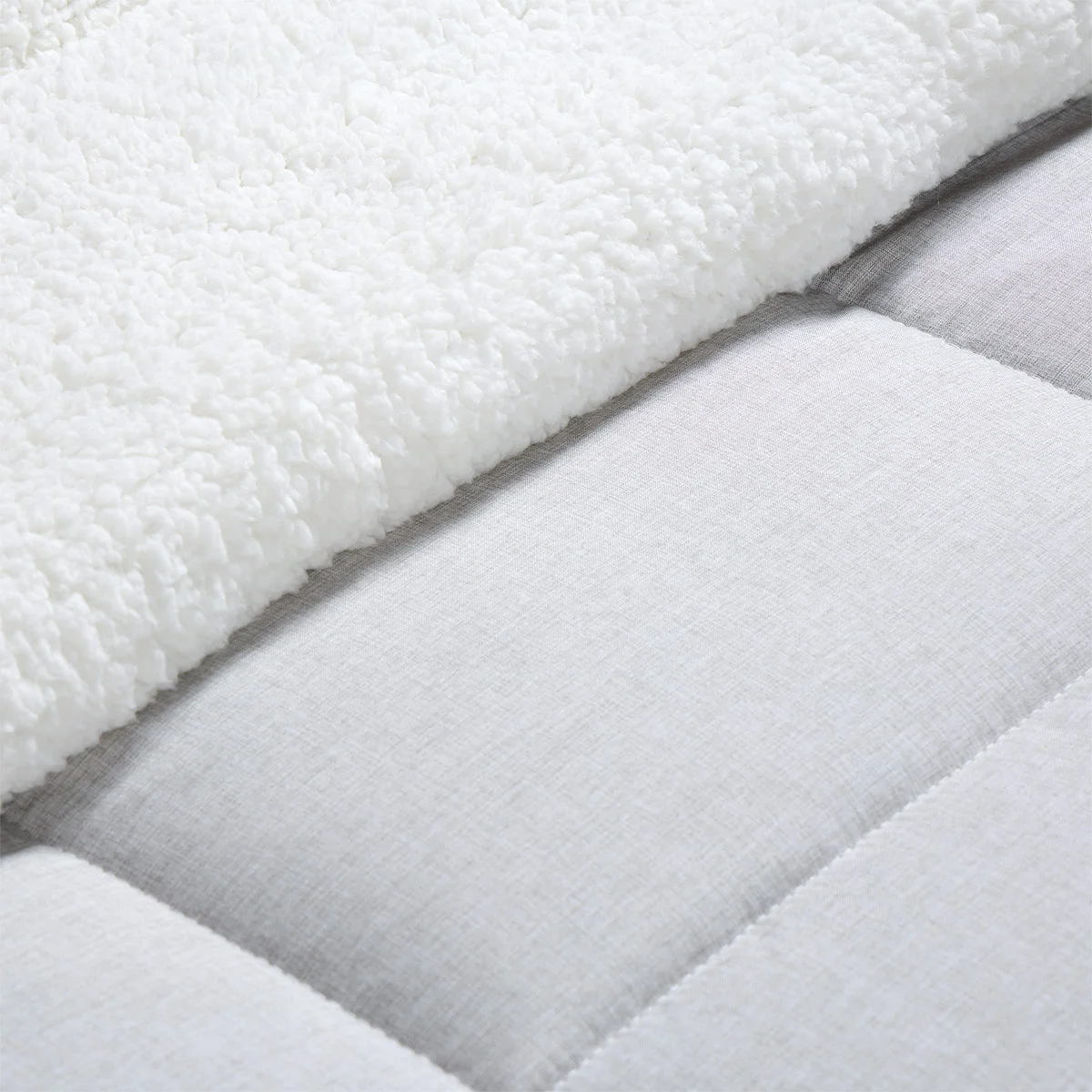 PLUMÓN ROSEN SHERPA LISO 1.5 PLAZAS GRIS MELANGE - 4