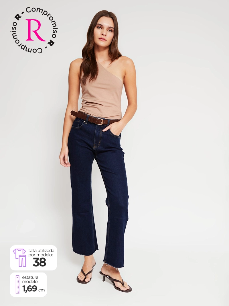 JEANS MUJER MARQUIS ALGODÓN CROP FLARE