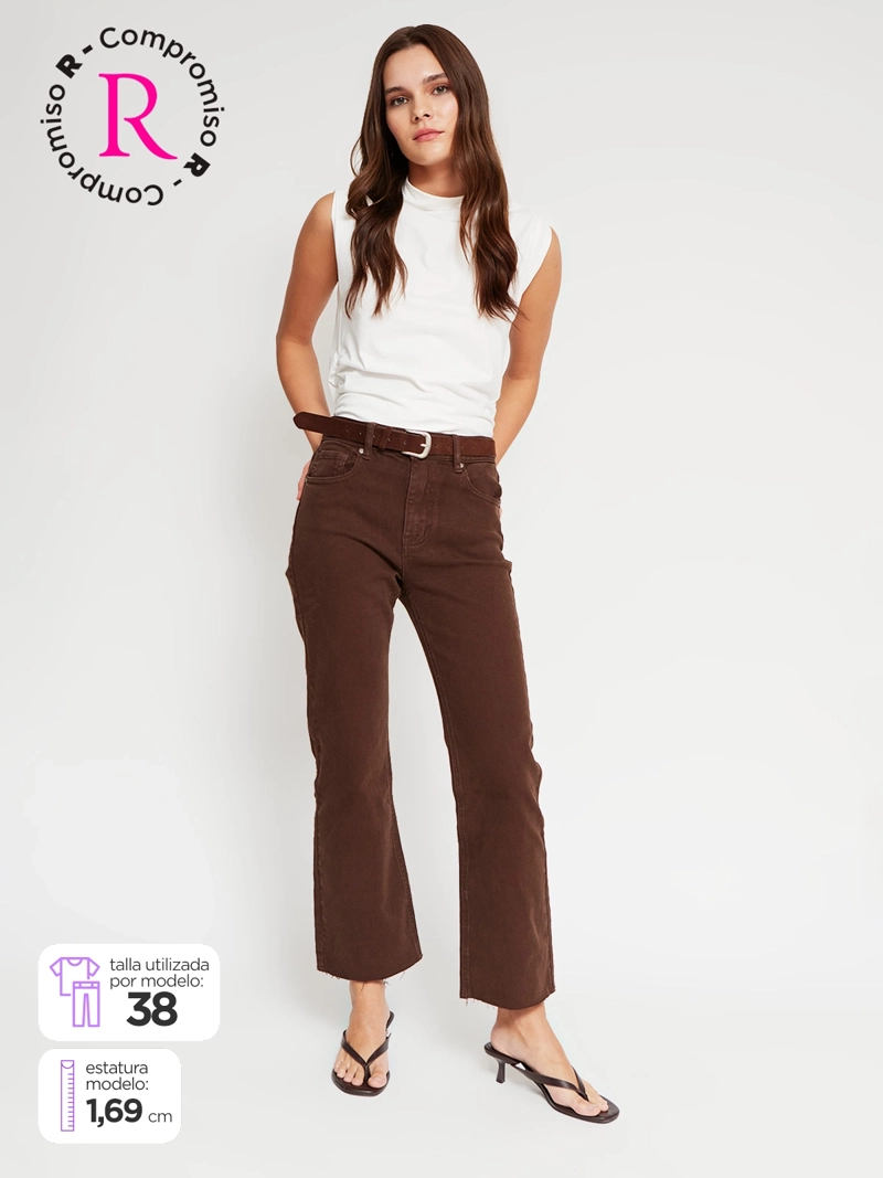 JEANS MUJER MARQUIS ALGODÓN CROP FLARE