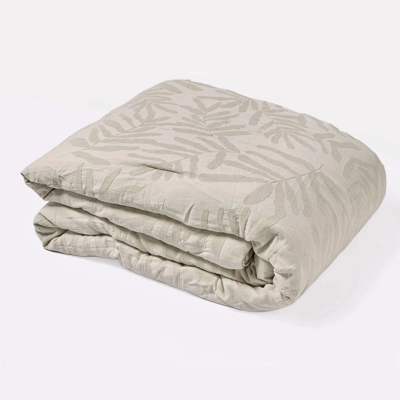 PLUMÓN RIPLEY HOME HOJAS OLIVO KING BEIGE - 4