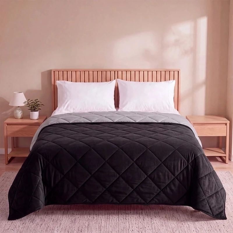 PLUMÓN RIPLEY HOME PROMO 1.5 PLAZAS BICOLOR NEGRO