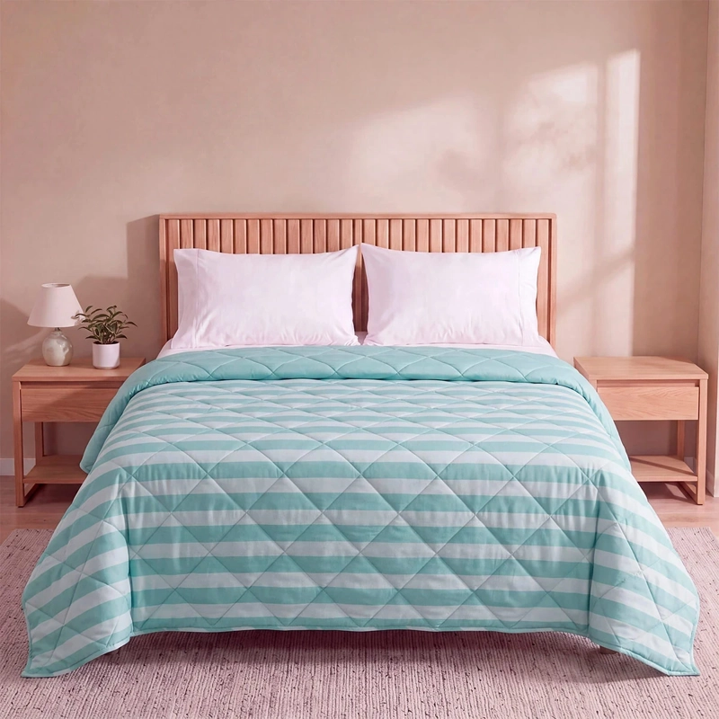 PLUMÓN RIPLEY HOME PROMO RAYAS 2 PLAZAS AQUA - 1