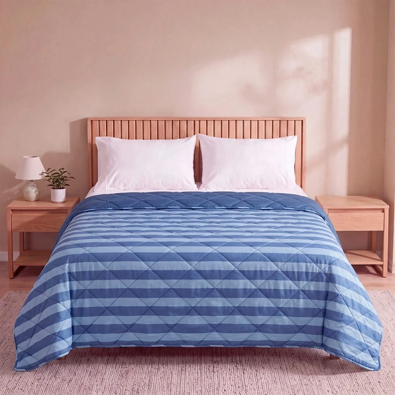 PLUMÓN RIPLEY HOME PROMO RAYAS 2 PLAZAS AZUL - 1