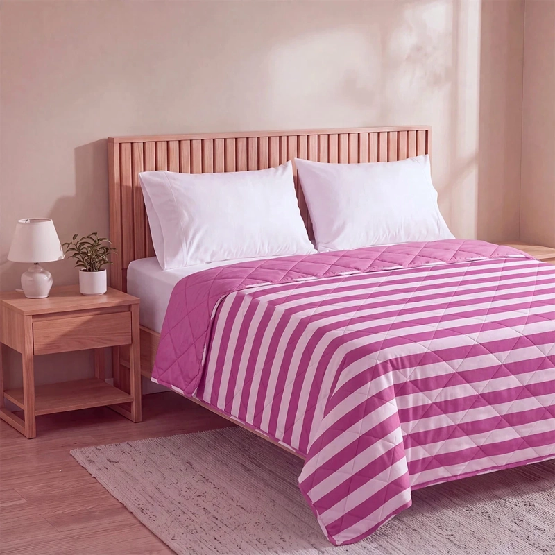 PLUMÓN RIPLEY HOME PROMO RAYAS 2 PLAZAS ROSA - 2