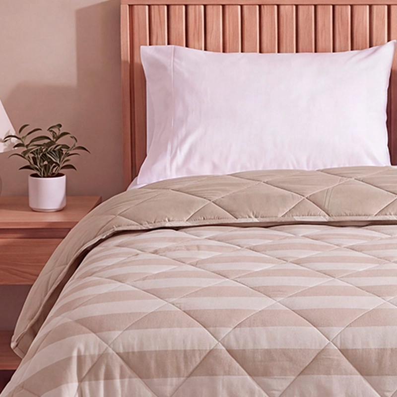 PLUMÓN RIPLEY HOME PROMO RAYAS 2 PLAZAS TAUPE - 3