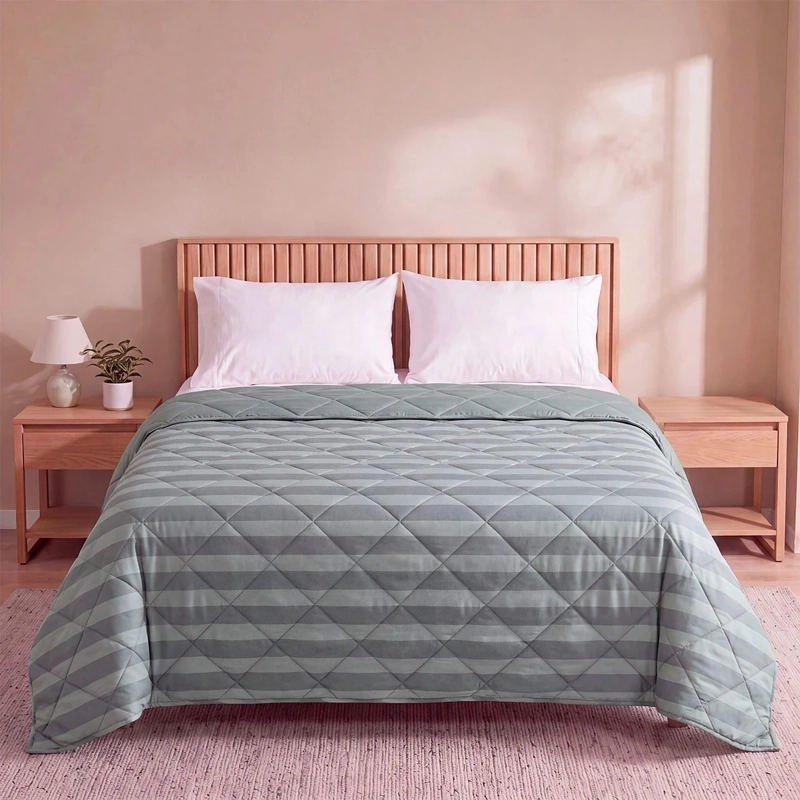 PLUMÓN RIPLEY HOME PROMO RAYAS 2 PLAZAS VERDE - 1