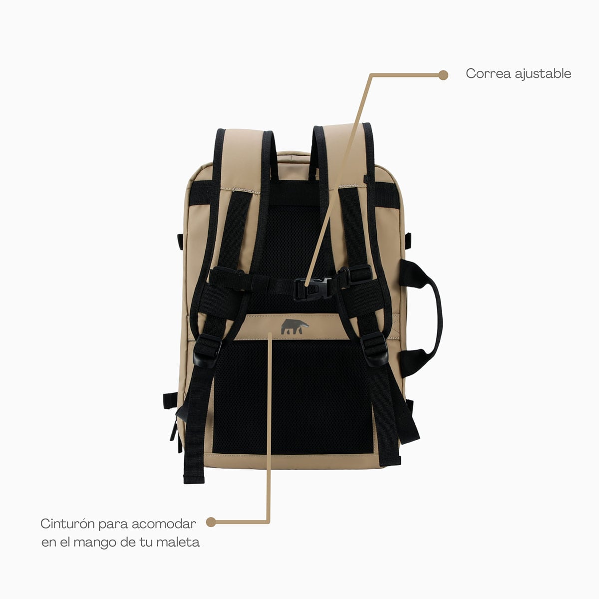 MOCHILA DE VIAJE ZOLA OUTDOORS 34.5 L BEIGE - 5