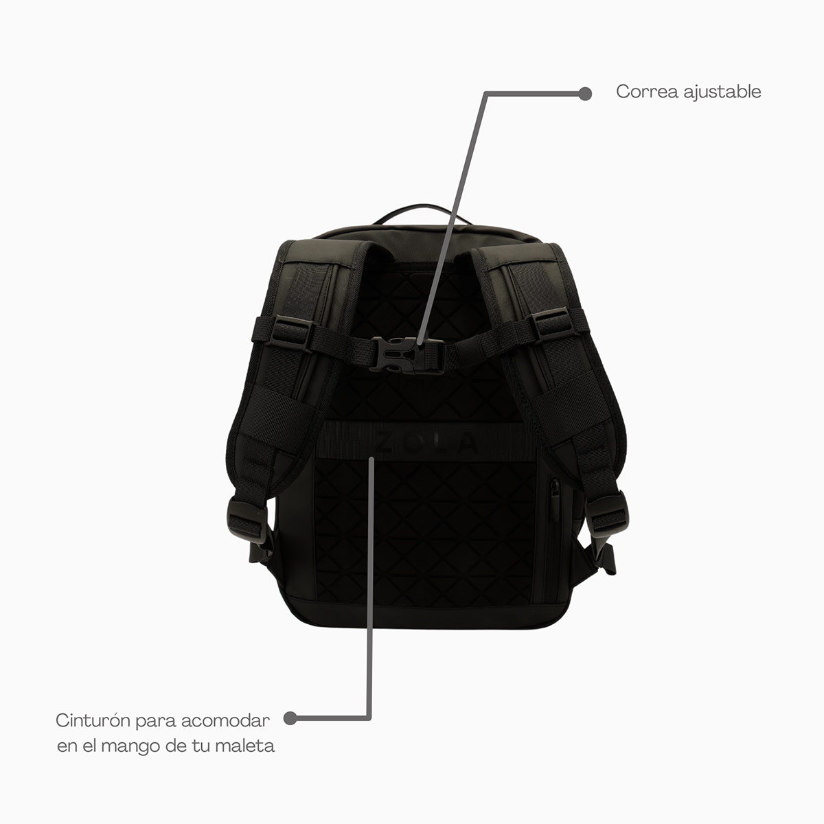 MOCHILA DE VIAJE ZOLA OUTDOORS CANDADO TSA NEGRO - 6