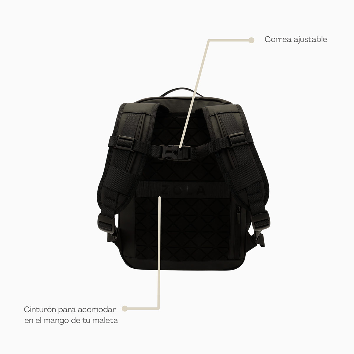 MOCHILA DE VIAJE ZOLA OUTDOORS CANDADO TSA CREMA - 6