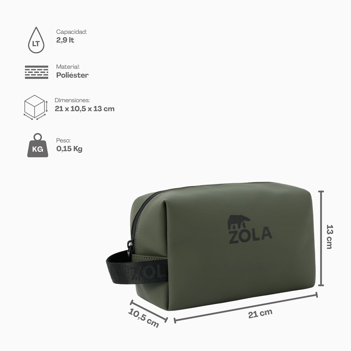 NECESER ZOLA OUTDOORS 2.9 LITROS VERDE - 3