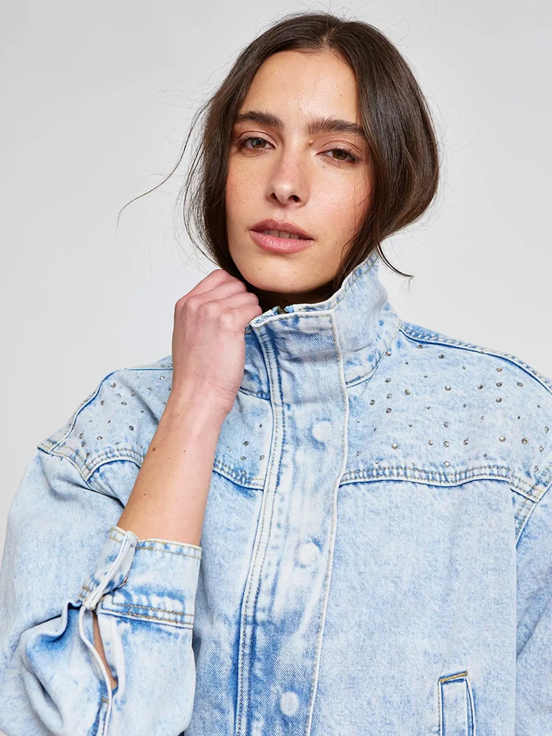 CHAQUETA MUJER APPAREL POWER BY PERALTA ALGODÓN BRILLOS - 4