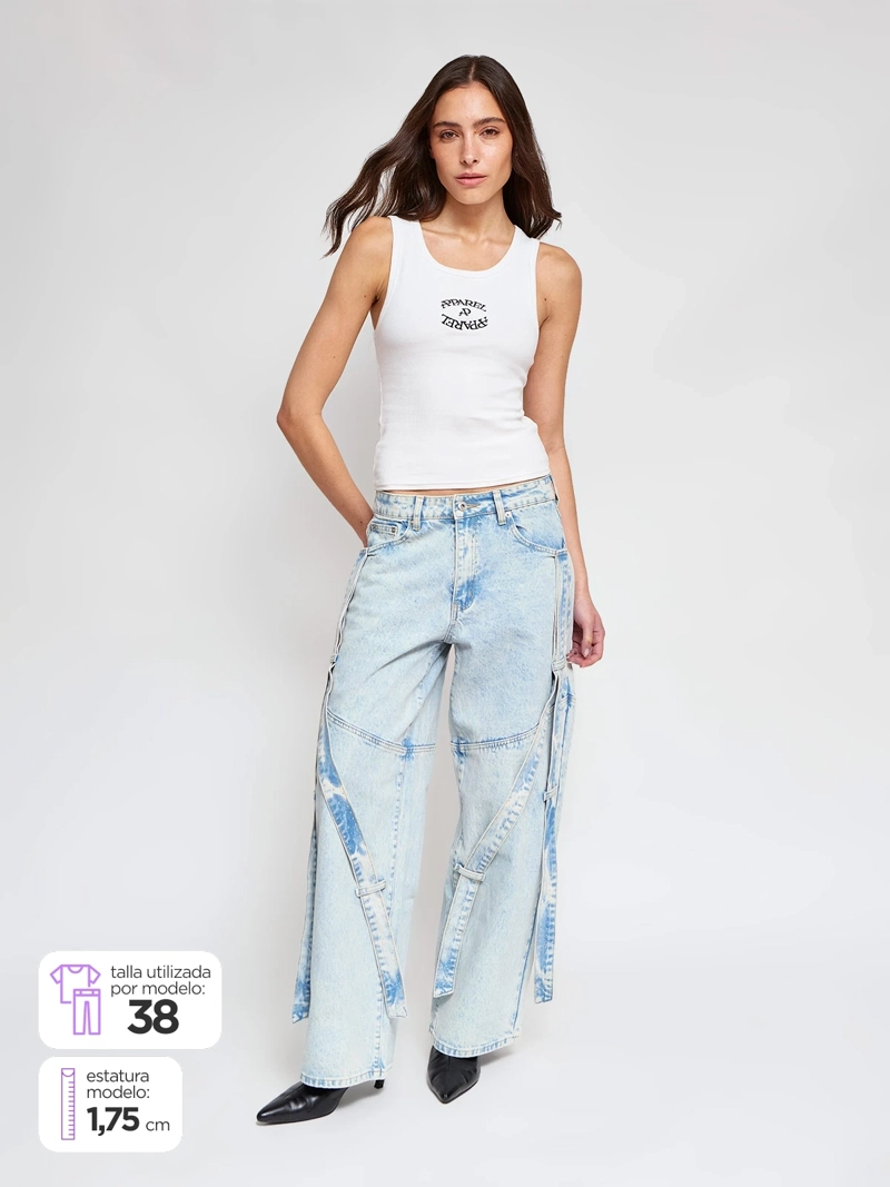 JEANS MUJER APPAREL POWER BY PERALTA ALGODÓN BRILLOS - 1