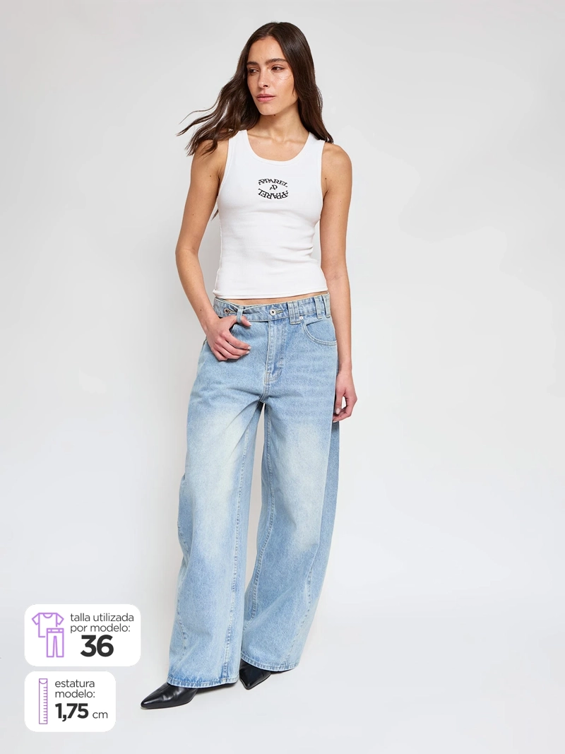 JEANS MUJER APPAREL POWER BY PERALTA ALGODÓN BALLOON - 1