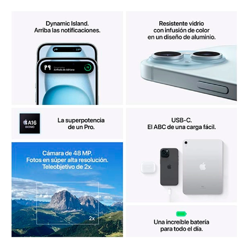 IPHONE 15 128 GB 12MP 6.1 - 8