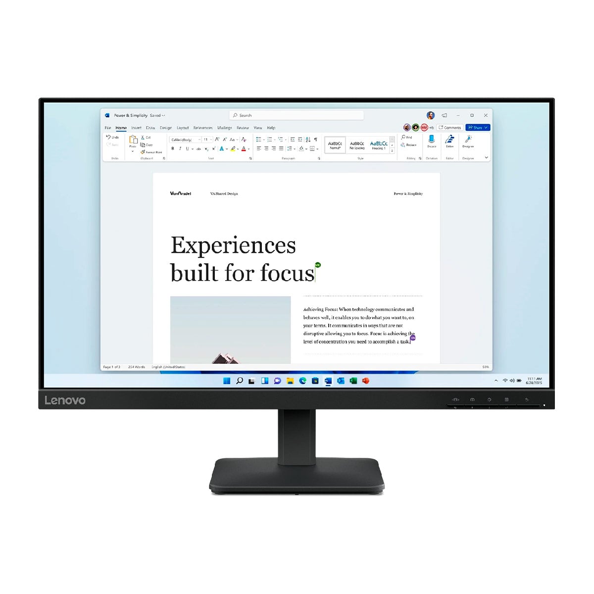 MONITOR LCD IPS LENOVO 23.8” L24-4E - 1