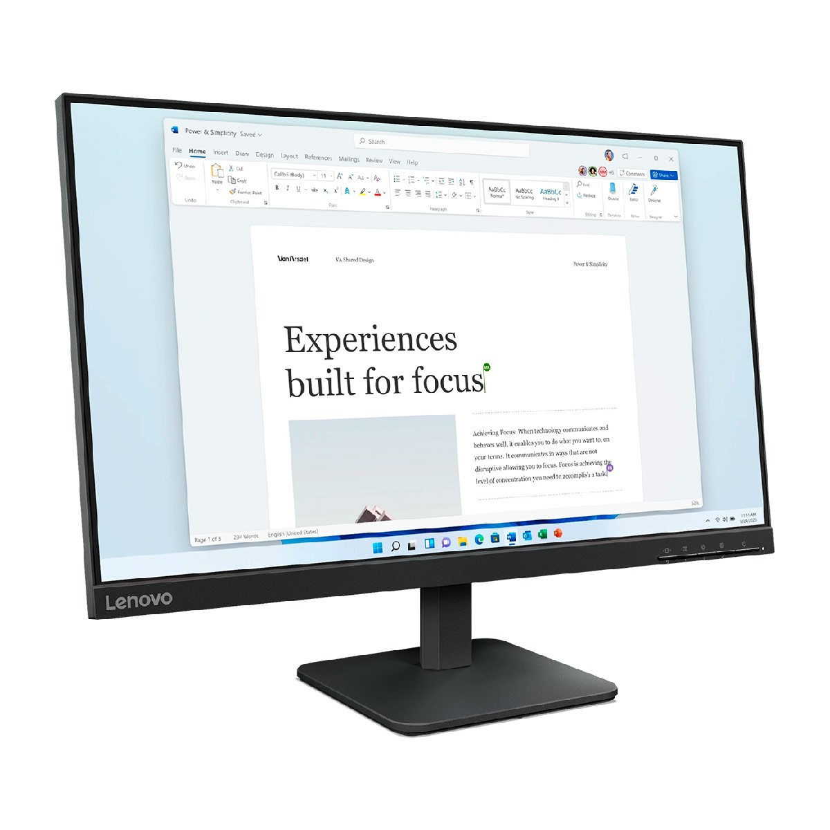 MONITOR LCD IPS LENOVO 23.8” L24-4E - 2