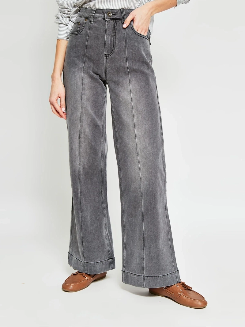 JEANS MUJER REGATTA ALGODÓN WIDE LEG - 2