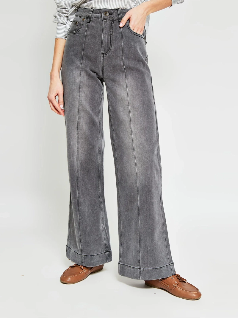 JEANS MUJER REGATTA ALGODÓN WIDE LEG - 2