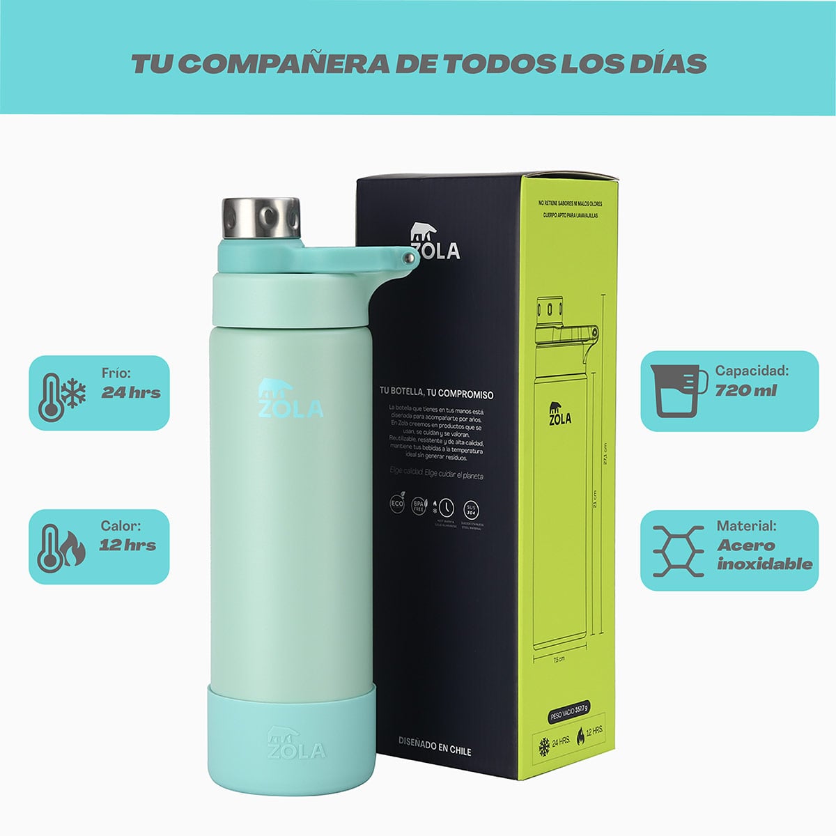 BOTELLA TÉRMICA 720 ML ZOLA - 3