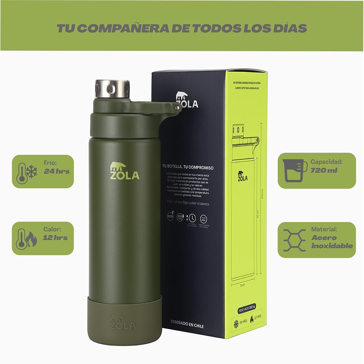 BOTELLA TÉRMICA 720 ML ZOLA - 3