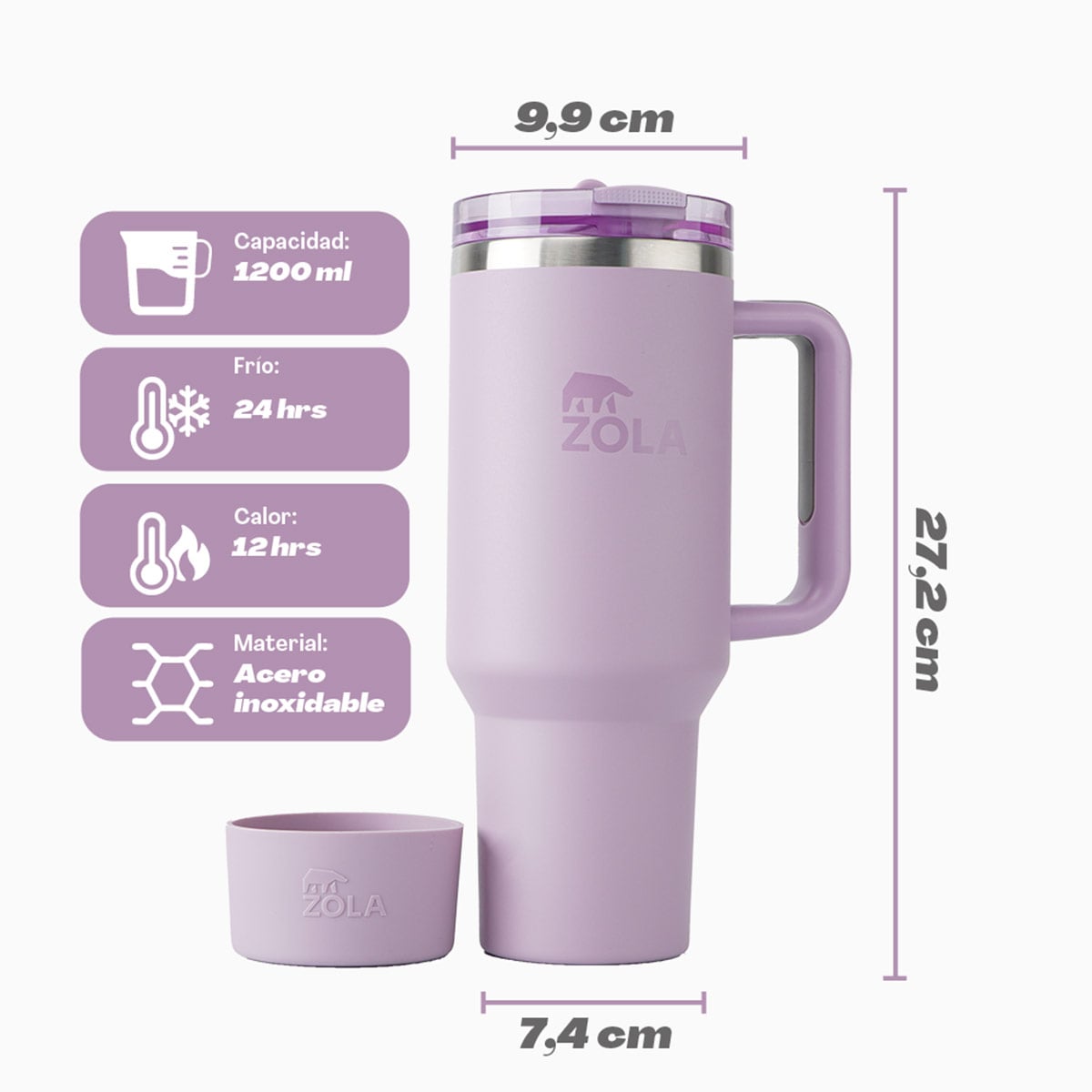 VASO QUENCHER 1.2 LITROS LILA ZOLA - 3