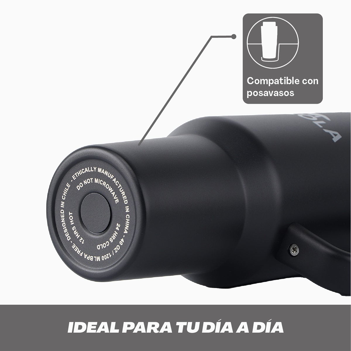 VASO QUENCHER 1.2 LITROS NEGRO ZOLA - 2