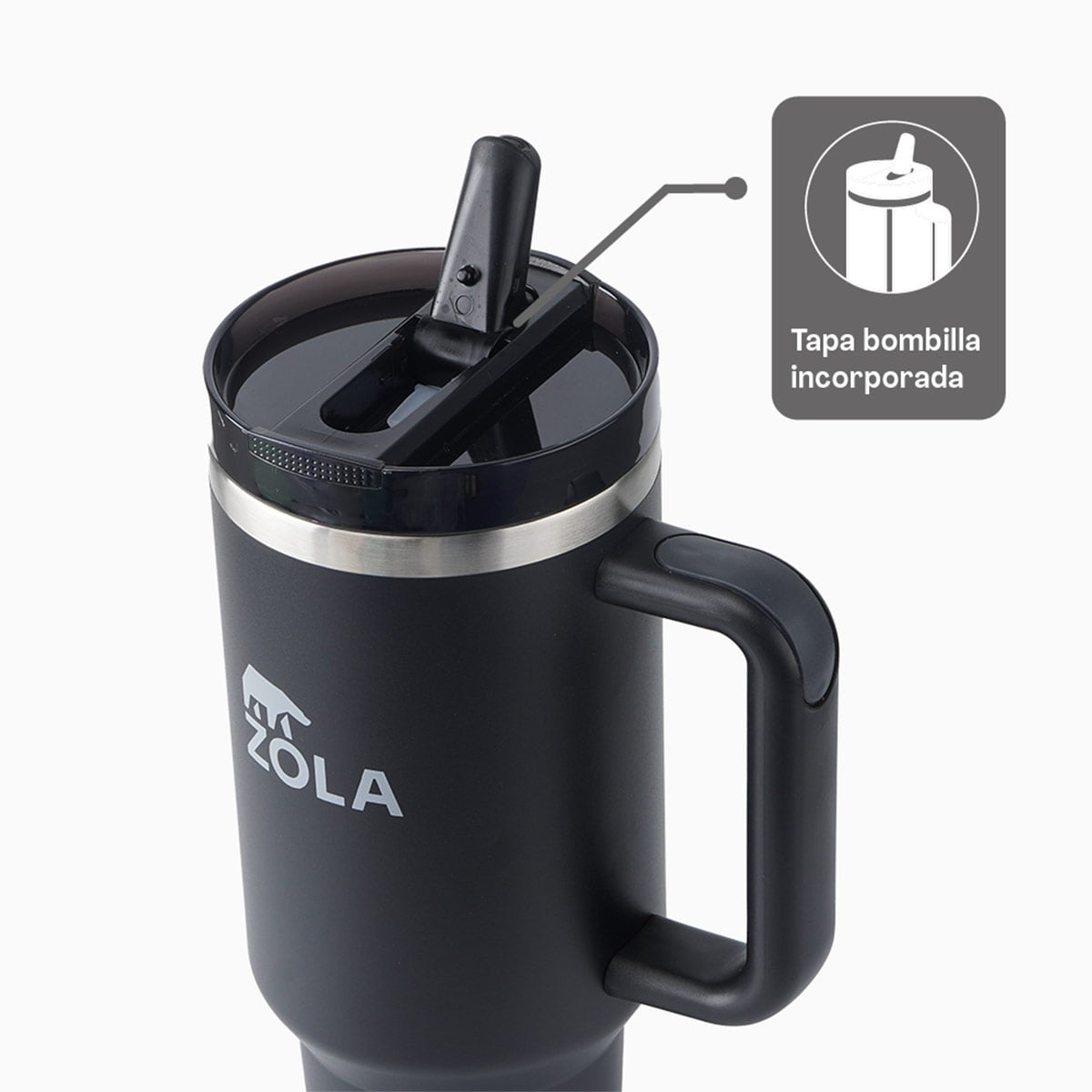 VASO QUENCHER 1.2 LITROS NEGRO ZOLA - 4