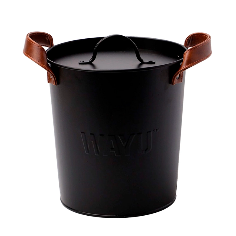 HIELERA WAYU METÁLICA CON TAPA NEGRO - 1
