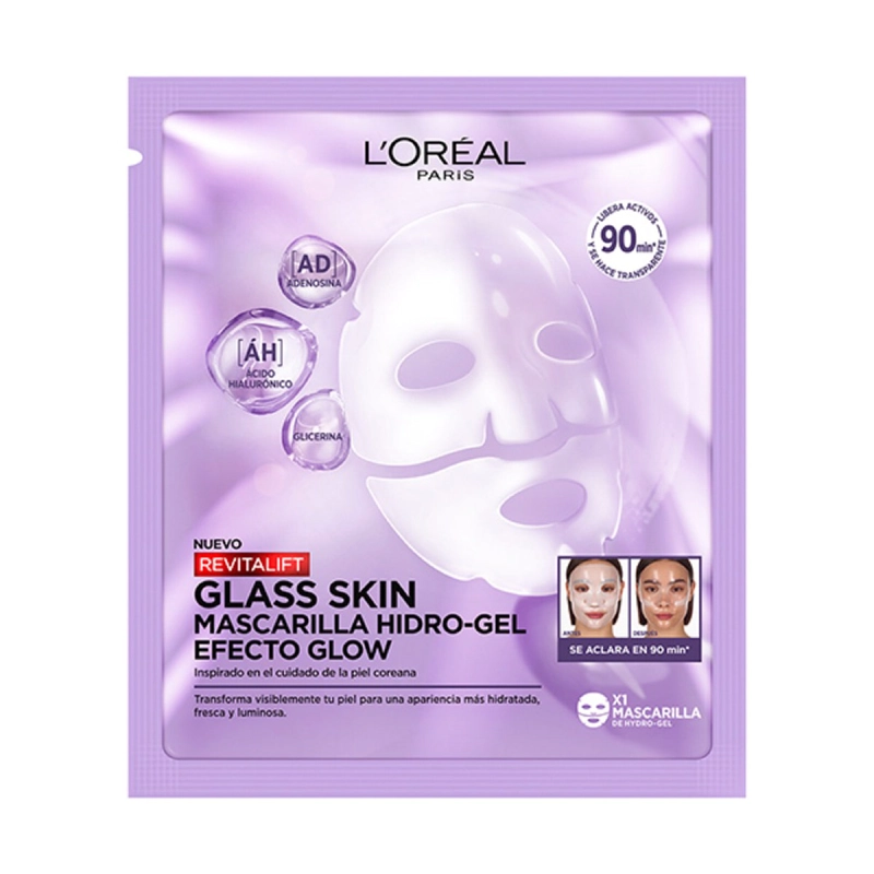 MASCARILLA DE HIDRO-GEL L'OREAL REVITALIFT GLASS SKIN - 3