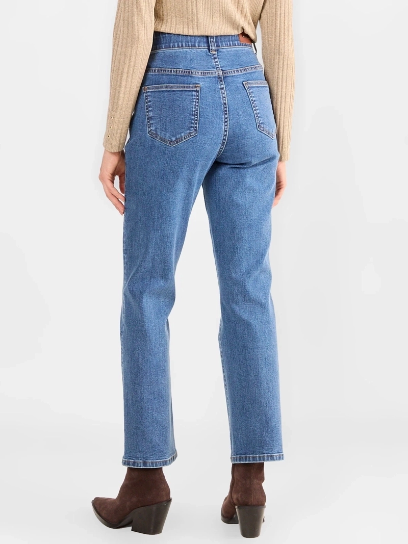 JEANS MUJER MA GRIFFE ALGODÓN RECTO ANCHO TACHAS - 3