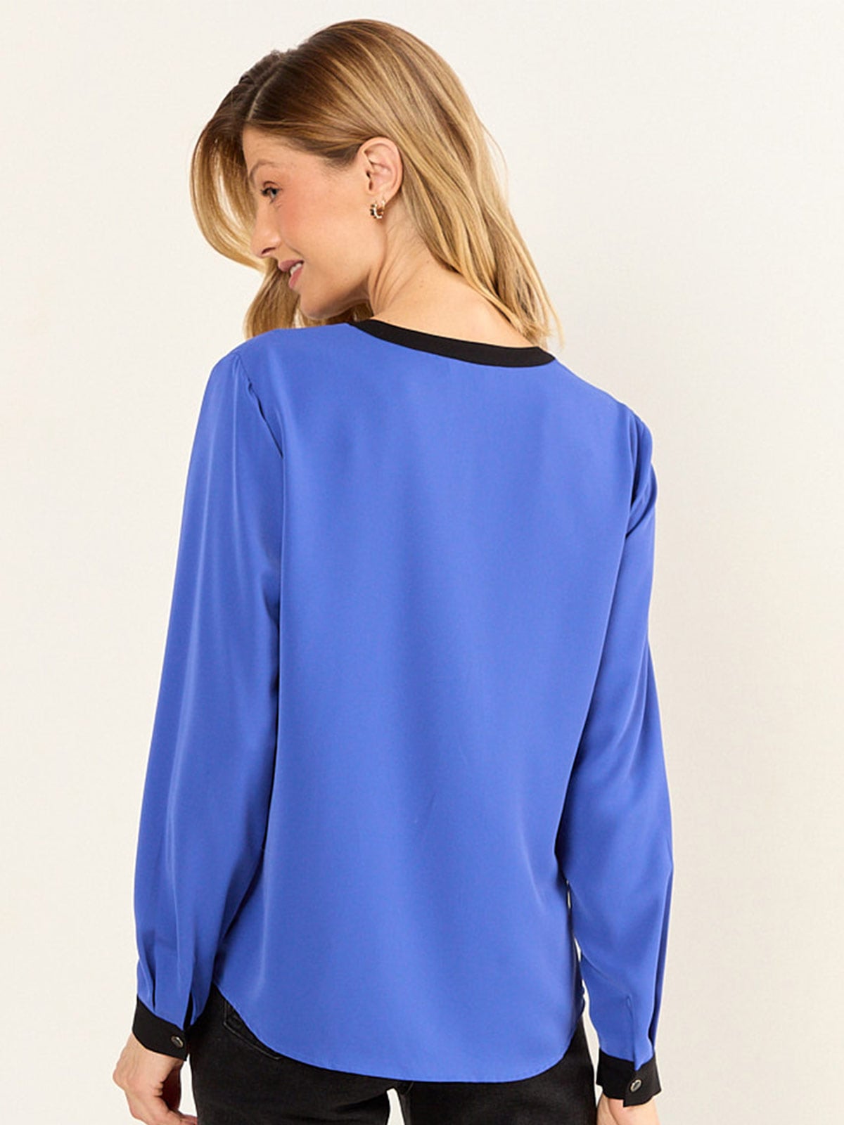 BLUSA MUJER MA GRIFFE BICOLOR TIPO MAO - 4