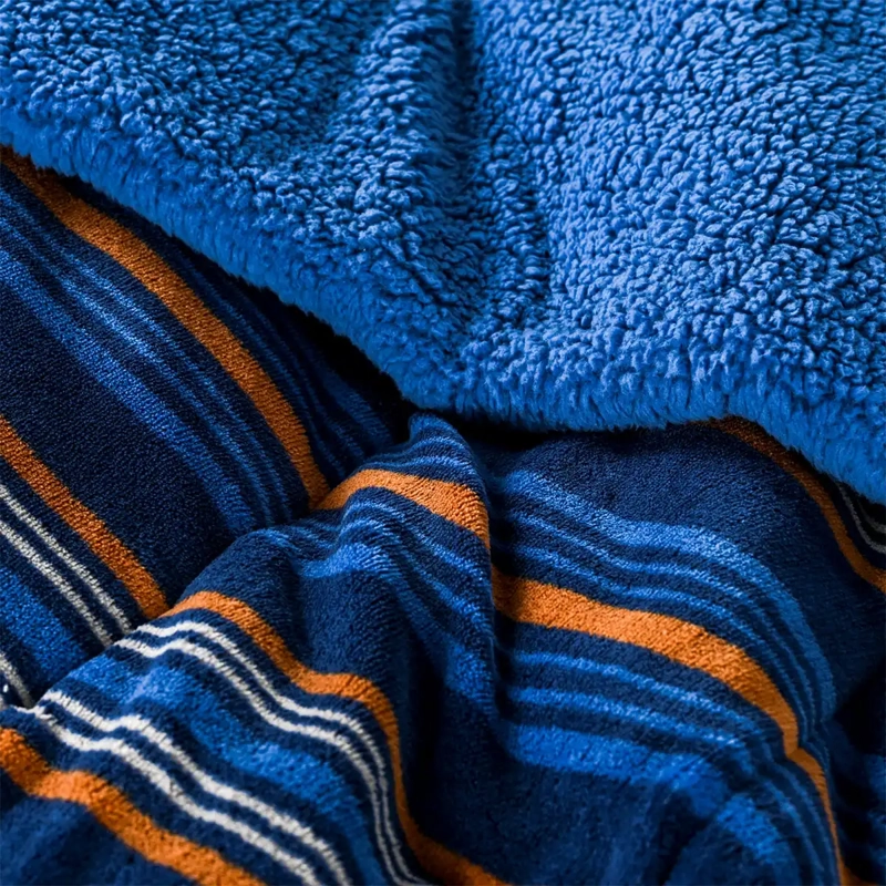 PLUMÓN AMERICAN FAMILY SHERPA ESTAMPADO TRAZOS KING CORAL - 4