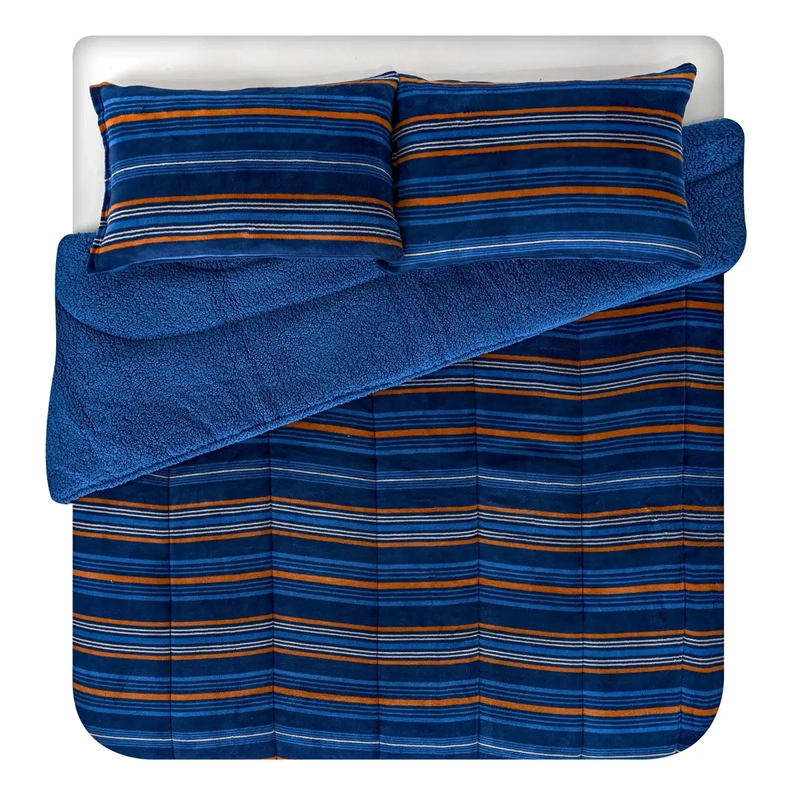 PLUMÓN AMERICAN FAMILY SHERPA ESTAMPADO TRAZOS KING CORAL - 5