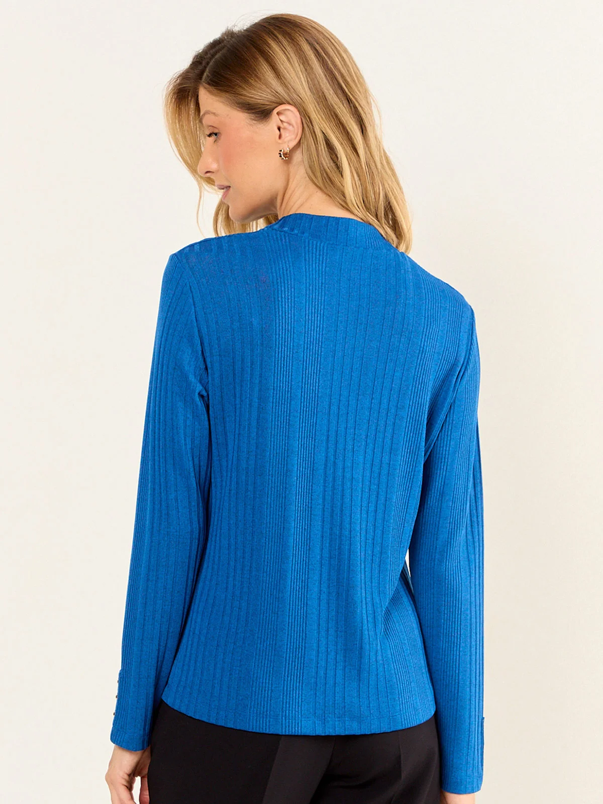 POLERA MUJER MA GRIFFE CUELLO ALTO MANGA LARGA RIB ACANALADO - 4