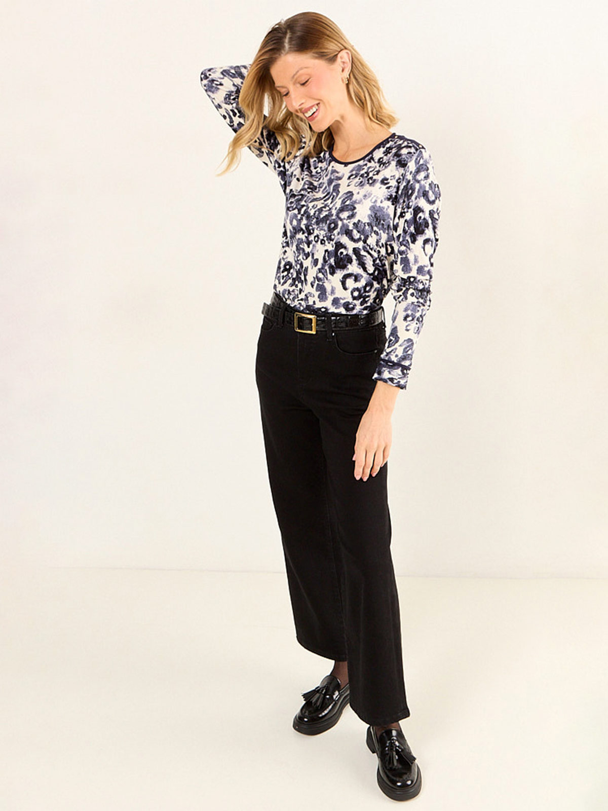 POLERA MUJER MA GRIFFE RIB ACANALADO ESTAMPADA - 2