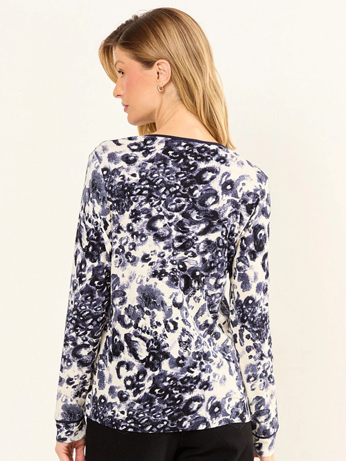 POLERA MUJER MA GRIFFE RIB ACANALADO ESTAMPADA - 4