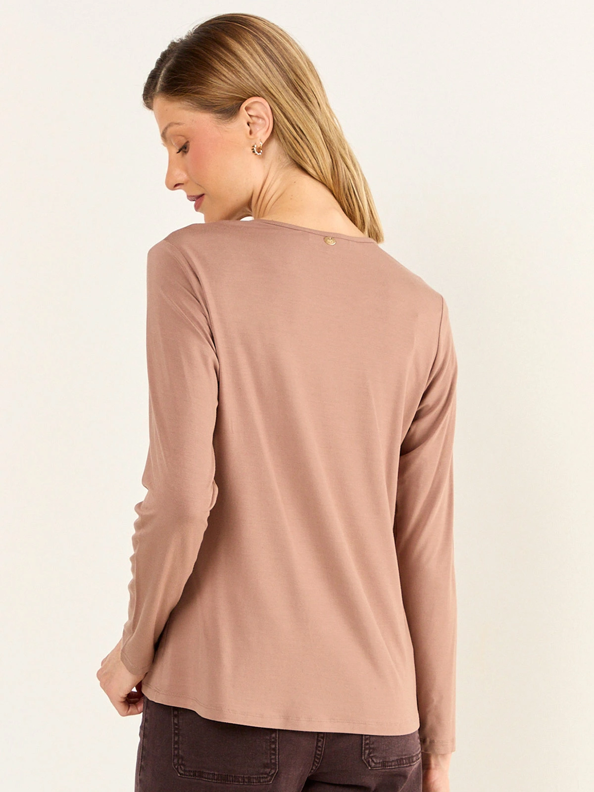 POLERA MUJER MA GRIFFE MANGA LARGA ESTAMPADO Y BOTONES - 4