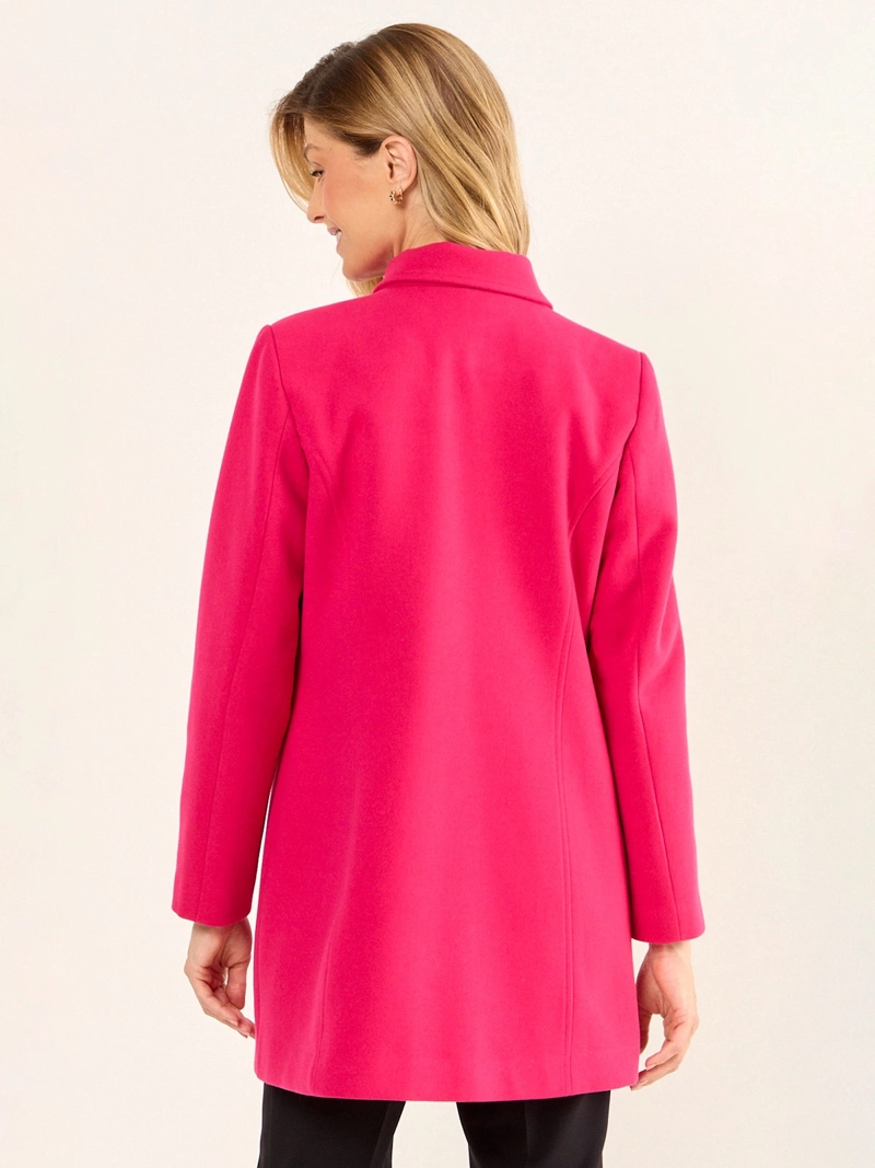 ABRIGO MUJER MA GRIFFE CUELLO CAMISERO CIERRE - 4