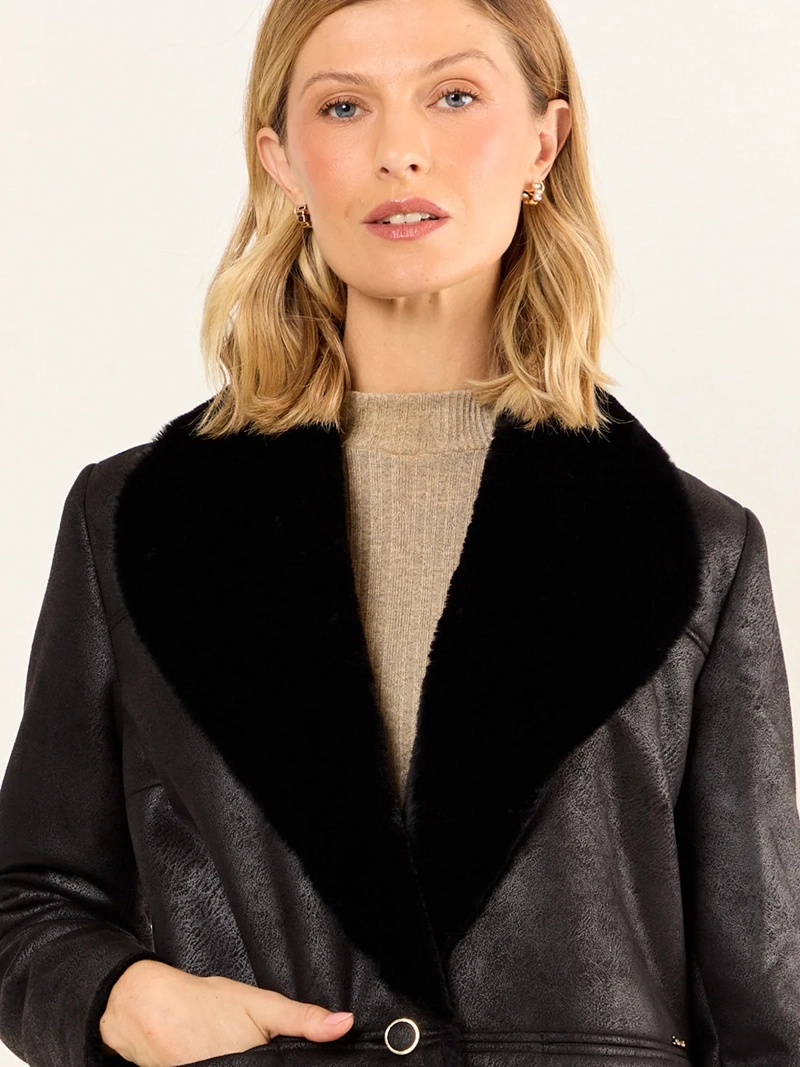 CHAQUETA MUJER MA GRIFFE PELUDA BONDED - 5