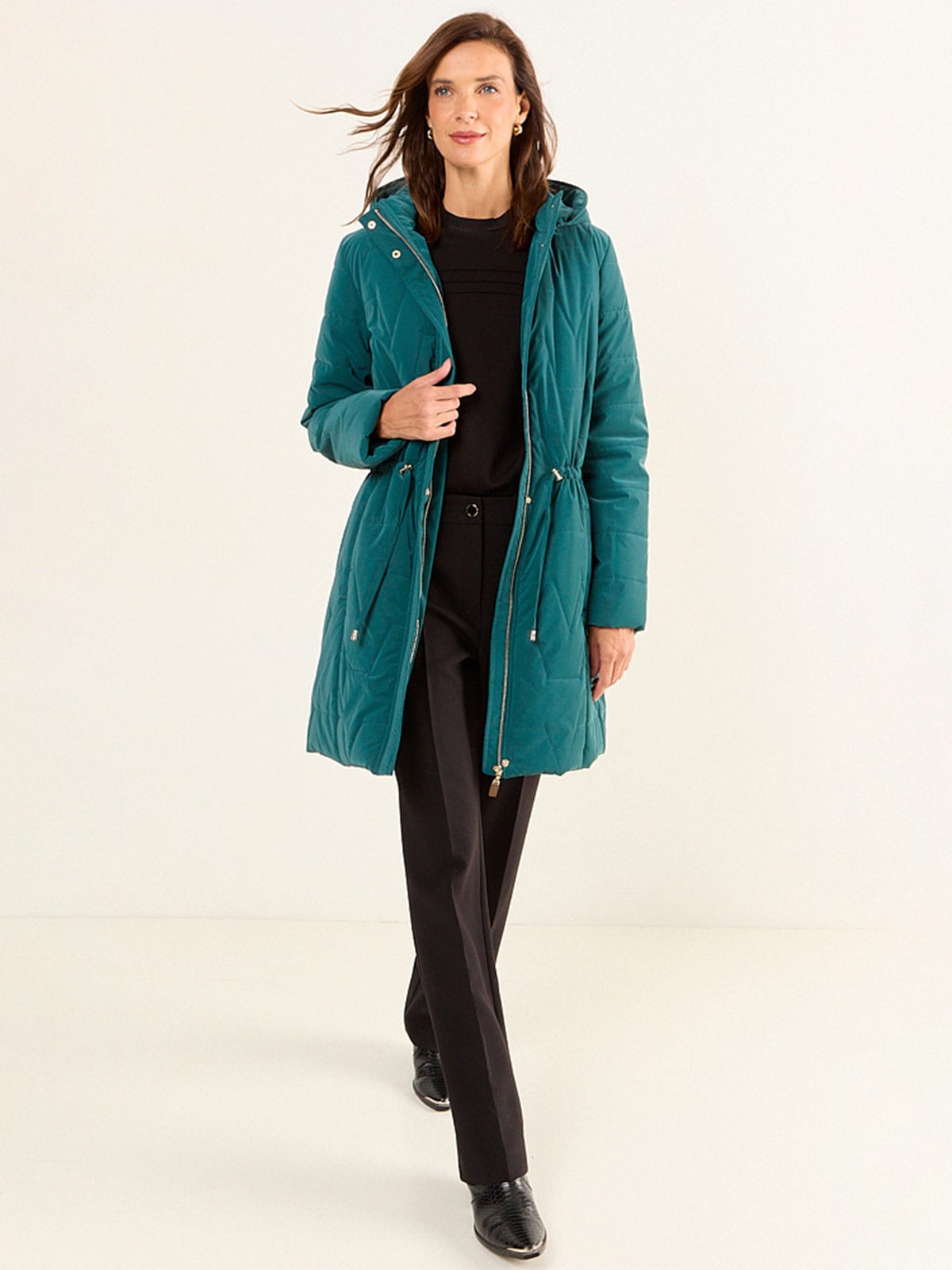 PARKA MUJER MA GRIFFE LARGA CON GORRO DESMONTABLE - 1