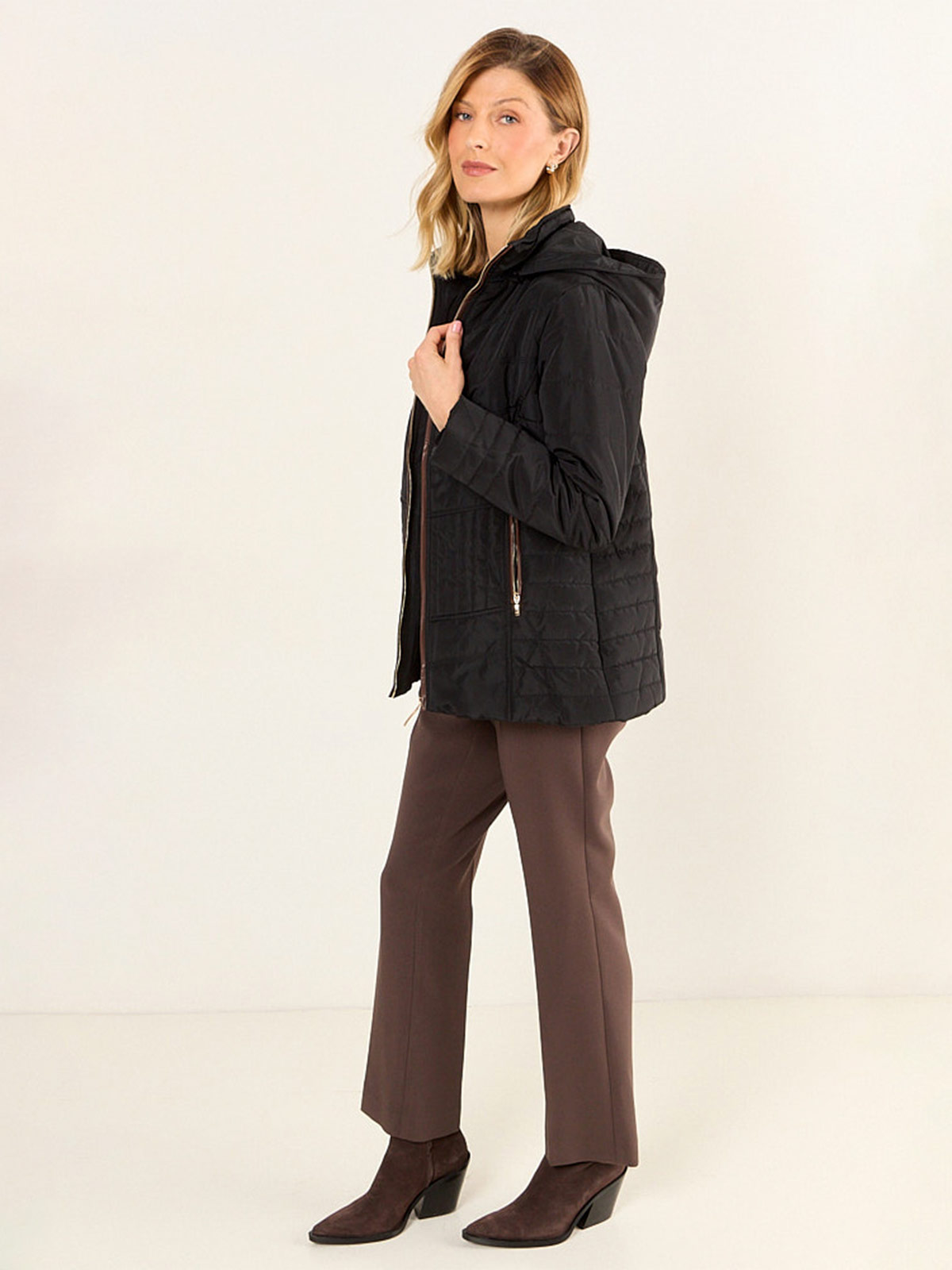PARKA MUJER MA GRIFFE GORRO Y BOLSILLOS - 2